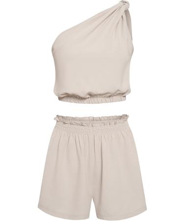 WILLBEST Women's 2 Piece Outfit Cotton Linen 3/4 Sleeve Tops & Pant Suits Lounge Matching Set Sweat Suits 156-eaooh-khaki#1 L - Buy Online on GoSupps.com