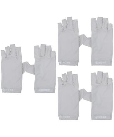 FOMIYES 3 Pairs Gloves Shield Gloves Sun Protection Gloves for Women Sun Protective Gloves Fingerless Gloves for Women Fabric Women's -black