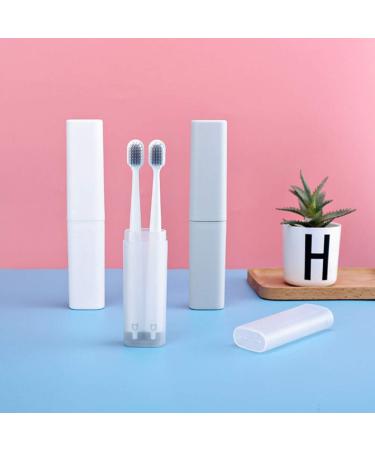TOPBATHY 2pcs Toothbrush Travel Set - Light Grey Tooth Bucket for Easy Packing | Premium Quality Travel Accessories - Buy Online on GoSupps.com