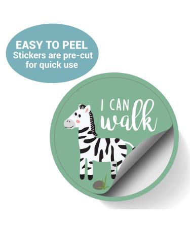 Zoo Animals Baby Monthly Stickers - Jungle Milestone Set for Boy/Girl | Unisex Safari Newborn Monthly Milestones (Set of 24) - Buy Online on GoSupps.com
