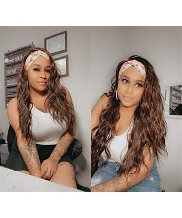 SAPPHIREWIGS Headband Wig 26 Loose Body Wavy Synthetic Hair - Mix Brown Color, 150% Density - for Black Women - Glueless Wave None Lace Front - Buy Online on GoSupps.com