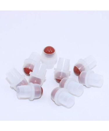 Furnido 10 Pack Natural Red Jasper Crystal Roller Balls for Essential Oils - Compatible with 5ml & 10ml Bottles - Polished Gemstone with Plastic Insert - Buy Online on GoSupps.com