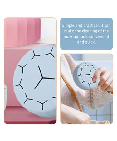 Premium Foldable Silicone Makeup Brush Cleaner Box - Efficient Brush Cleaning Mat & Accessories | Blue - Buy Online on GoSupps.com