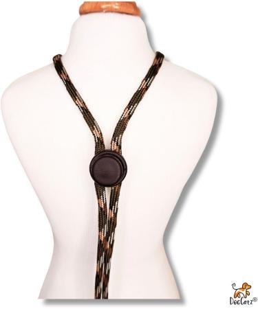 Tough Paracord Neck Lanyard for Dog Whistles & Clickers ID Keys Braided Knot (Green/Brown) - Buy Online on GoSupps.com