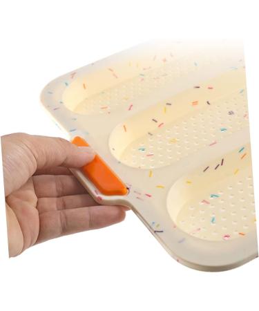 HOMSFOU 2 Pcs 3 Bread Silicone Mold Bread Pan Forms Silicone Bread Baking Trays Silicone Baking Mold Silicone Molds Loaf Pan Bread Baking Tin White Silica Gel Cake Second Generation Toast 34.5x24cmx2pcs Whitex2pcs - Buy Online on GoSupps.com