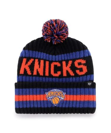 47 New York Knicks Men's Women's Bering Cuffed Beanie Knit Stretch Fit Black Black One Size