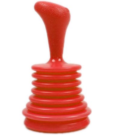 Shower Plunger Sink Cleaner with Ergonomic Handle | Bathroom Drain Cleaner Tool for Unclogging Slow Sinks Tubs and Showers Small and Powerful Red - Buy Online on GoSupps.com
