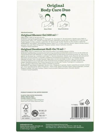 Bulldog Skincare Men's Original Body Care Duo Gift Set - Shower Gel & Deodorant - Buy Online on GoSupps.com