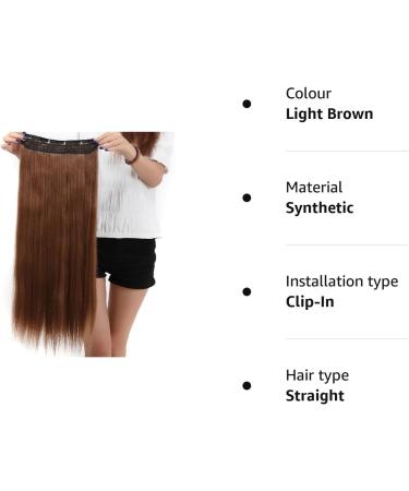S-noilite 26 Half Full Head Clip in Hair Extensions - Light Brown - Buy Online on GoSupps.com
