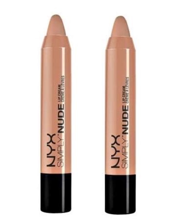 Pack of 2 NYX Simply Nude Lip Cream SN05 Honey