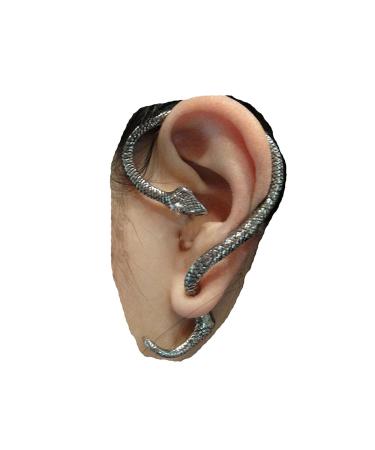 Punk Snake Cuff Earrings Silver Snake Ear Climber Earrings Cartilage Ear Crawler Earrings Gothic Serpent Clip on Wrap Earrings Jewelry for Women