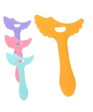 Beavorty Eye Shadow 4pcs Eyeliner Lipstick Mascara Silicone Mold Make up Tools for Women With Wings Miss Splitter