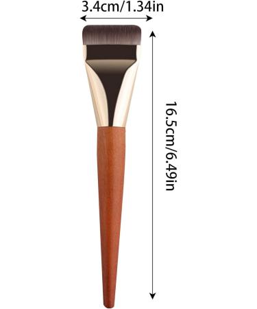 3 Flat Foundation Brush for Liquid Makeup Wooden Handle Flat Foundation Brush Soft Cream Foundation Concealer Brush Reusable Makeup Face Brush for Blending Liquid Cream - Buy Online on GoSupps.com