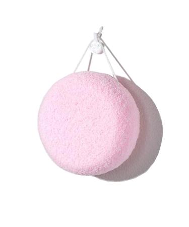 luzen 1PC Pink Big Size Bath Sponges Soft Round Body Scrubber Shower Bath Sponge Block Bathing Accessories Abrasive Sponges for Scrubbing The Skin Body Washing Supplies