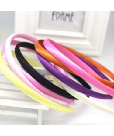 LIUJZZJ 34pcs Baby Girls Satin Covered Headbands - Multicolor Silk Ribbon Hair Accessories (10mm 36cm Perimeter) - Perfect for All Occasions - Buy Online on GoSupps.com