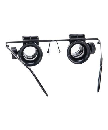 20X Headband Magnifier with 2Led Light Head-Mounted Handsfree Reading Magnifying Glasses Jeweler Magnifying Glass
