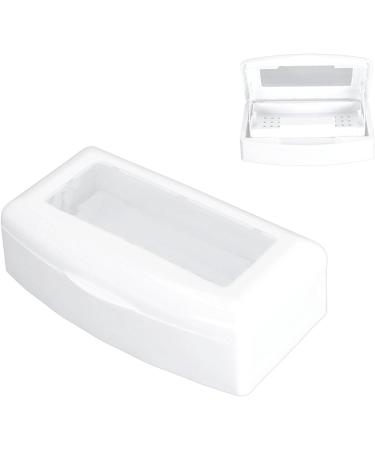 Portable ABS Makeup Tool Cleaning Box with Separate Filter Layer Convenient for Nail and Jewelry Cleaning (White) - Buy Online on GoSupps.com