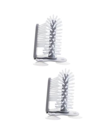 Subsofan 2 pieces of glass bottle brushes cup cleaner lazy cup brush water bottle scouring brush bottle brush glass water bottle baby bottle glass carafs cup cleaner