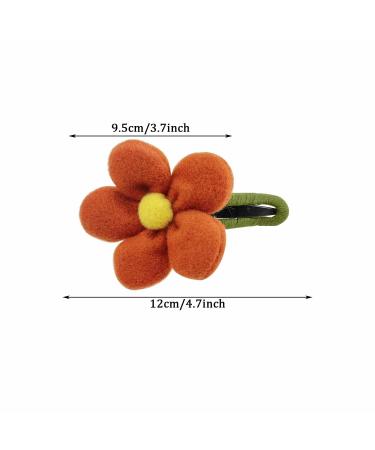 4 PCS Plush Flower Hair Clips for Women - Elegant Duck Bill Hairpin Set - Buy Online on GoSupps.com