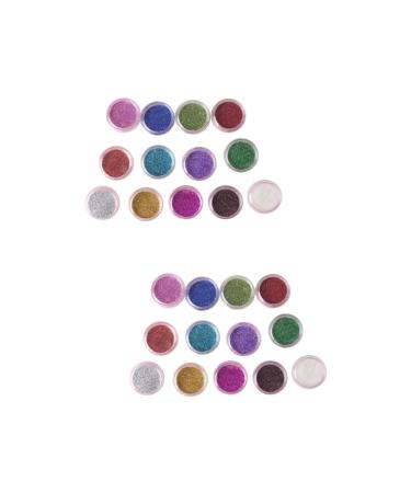 minkissy 24 Boxes Eyeshadow Powder Kit Pearl Eyeshadow Palette Glitter Eyeshadow Pigments Glitter Eyeshadow Powder Eye Shadow Pearlescent 0.04 Ounce (Pack of 1) Assorted Colorx2pcs