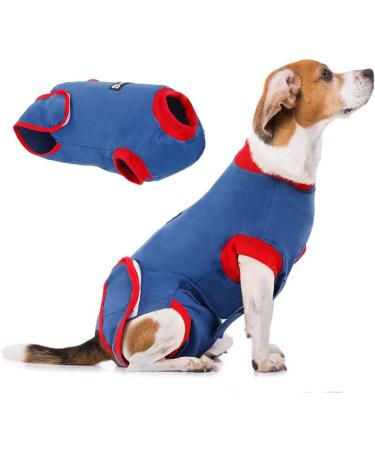 Vanansa Dog Surgery Recovery Suit for after Surgery Dog Recovery Suit Protect Puppy Wounds After Surgery for Male/Female Dog M Blue Blue M
