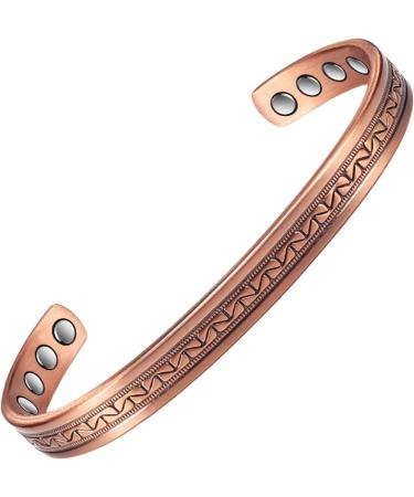 Pure copper bracelet for men and women with 6 magnets 16 cm gift for women