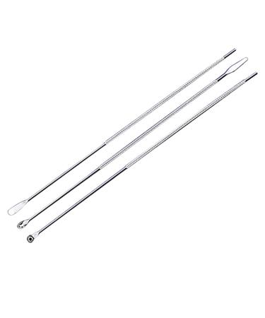 3x Stainless Steel Ear Pick Set Wax Curette Remover Double-End Ear Scoop Tool zsjhtc