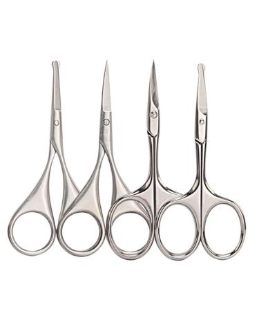 FRCOLOR 2pcs Stainless Steel Grooming Scissors Set - Precision Hair & Beard Trimmers for Men - Ideal Nose Hair & Vibrissa Cut Out Tools - Buy Online on GoSupps.com