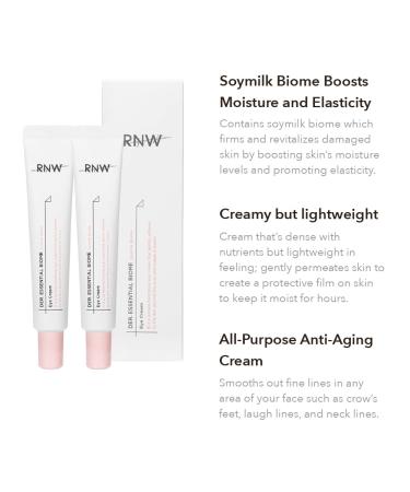 RNW DER. ESSENTIAL Biome Eye Cream 30ml*2ea - Anti Aging, Free Wrinkles, Moisturize with Soy Milk & 8 Grain Extracts | Hypoallergenic Korean Formula - Buy Online on GoSupps.com