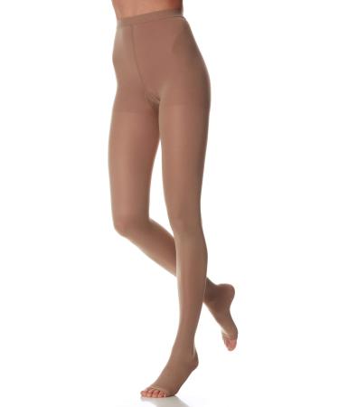 Scudotex Panty Microfiber K2 open toe color beige size 2-1 piece