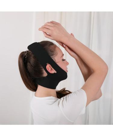 Women's Elastic Face Slimming Bandage | V Line Chin Cheek Lift Up Belt | Anti Wrinkle Facial Strap | Skin Care Beauty Tool (Black) - Buy Online on GoSupps.com