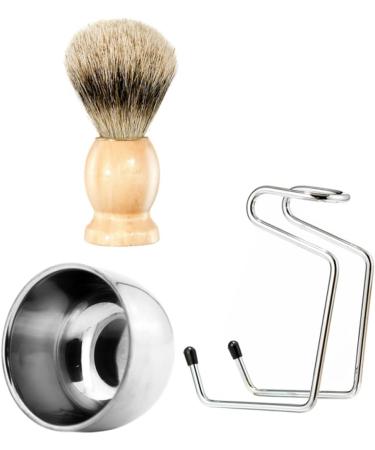 Frcolor Beard Brush Set for Men - 2 Razor Foam Cup Tools Manscaping Care 11cm Various Colors - Buy Online on GoSupps.com