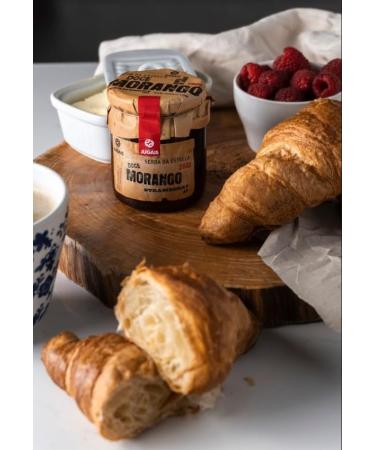 Set of 3 x 280 g containers raspberry strawberry and peach jam for desserts and breakfasts without colours or preservatives Portuguese gourmet product - Buy Online on GoSupps.com