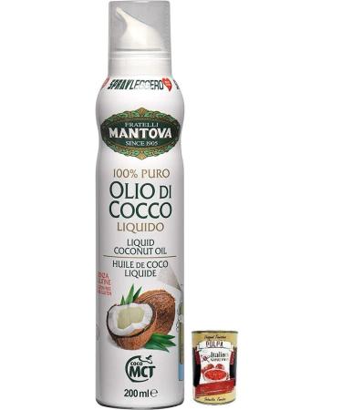 Italian Gourmet E.R. Fratelli Mantova Coconut Oil Liquid Spray Italian Coconut Oil 200 ml + Box of 400 g