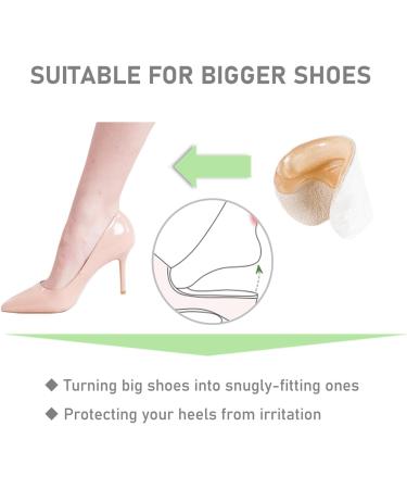 VivoFoot Anti-Slip Heel Grips - 4 Pairs Gel Liner Pads for Loose Shoes Blister Protectors for Men & Women - Self-Adhesive Cushion Inserts (Beige & Black - Buy Online on GoSupps.com