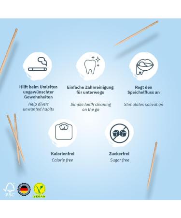 Wonder Toothpick Refill Pack | Flavorful Sugar-Free Cherry & Menthol Toothpicks | Fresh Breath & Smoking Cessation | Plastic-Free Chewing Gum Alternative - Buy Online on GoSupps.com