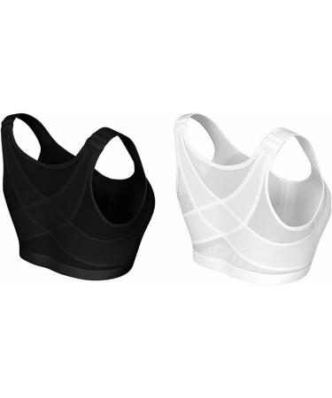 2024 New O BH for Seniors - Front Closure Bras for Older Women (Black & White) - Sport Multi-Colored Size 4XL - Comfortable & Supportive - Buy Online on GoSupps.com