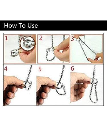 JYHY Luxury Dog Choke Collar Slip P Chain -Pet Iron Metal Double Chain Row Neck Walking Training Small Medium Large Dogs 55cm 2.5mm*55cm - Buy Online on GoSupps.com