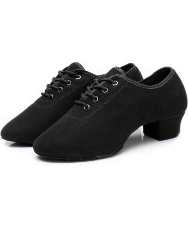 Black Lace-Up Dance Shoes for Boys/Men - Low Heel Latin Tango Salsa Practice Shoes (Size 5.5 Big Kid) - Buy Online on GoSupps.com