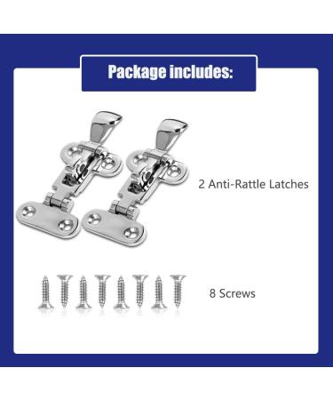 Marine Grade Boat Door Hatch Anti-Rattle Latches - 316 Stainless Steel (2 PCS) - Buy Online on GoSupps.com