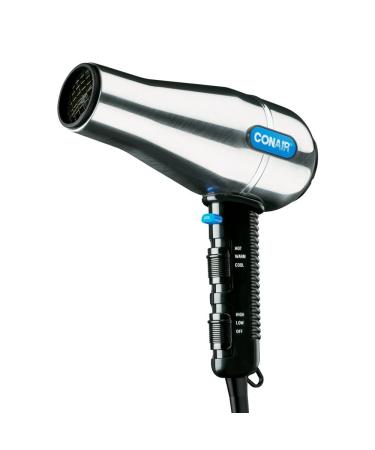 Conair 141WRW Full Size Brushed Metal Salon-Style Hair Dryer - 1875W