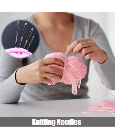 Large Eye Blunt Needles Set | Stainless Steel Tapestry & Knitting Needles with Wooden Case - Buy Online on GoSupps.com