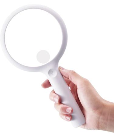 30X/60X Large LED Handheld Glass with Light Illuminated Reading Magnifier for Books Newspapers Map Lighted Magnifier for Reading - Buy Online on GoSupps.com