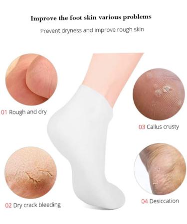 Moisturizing Socks Overnight Spa Cotton Socks Treatment Intensive Repair Dry Cracked Feet White L. - Buy Online on GoSupps.com