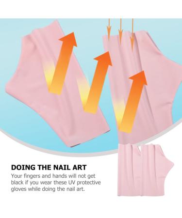 BESPORTBLE 1 Pair Ice Silk Nail Gloves nail art gloves nail art fingerless gloves anti UV hands gloves UV gloves for nails nail care gloves nail lamp gloves anti gloves Miss soft Dryer Nylon - Buy Online on GoSupps.com