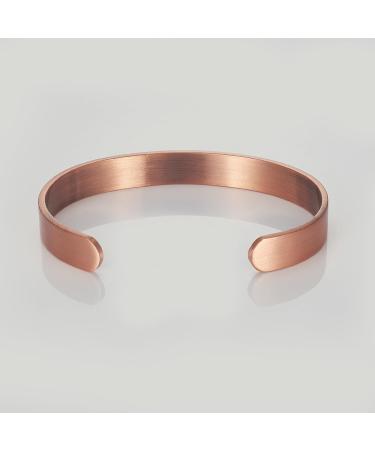 Enermagix Magnetic Copper Bracelets for Men & Women - 99.9% Solid Copper Cuffs with 3545 Gauss Magnets - Buy Online on GoSupps.com