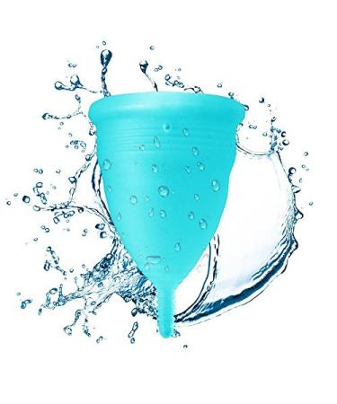 Blossom Menstrual Cup Say No to Tampons | Get Blossom Cups for Menstrual Days| Period Cup Reusable Menstrual Cup Silicone Cup (Large Menstrual Cup Blue)
