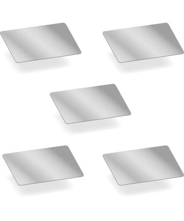 Magati Handpiegel - double -sided ultra -laches compact mirror made of plastic for wallets and bags small cosmetic mirror make -up mirror 8x4.5cm 5 pieces 8x4.5cm 5er