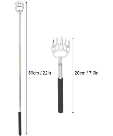 Telescopic Stainless Steel Back Scratcher - Extendable Household Massager (Black) | International Shipping - Buy Online on GoSupps.com