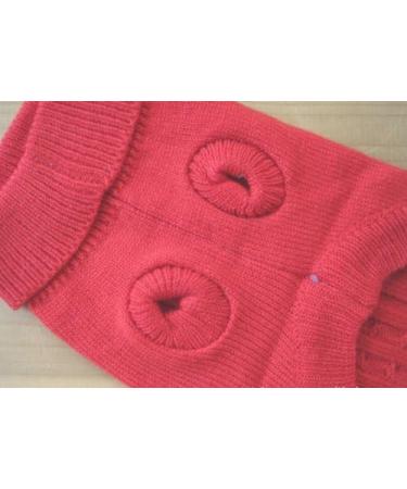 Tangpan Turtleneck Classic Straw-Rope Pet Dog Sweater Apparel in Red XL - Pack of 1 - Buy Online on GoSupps.com